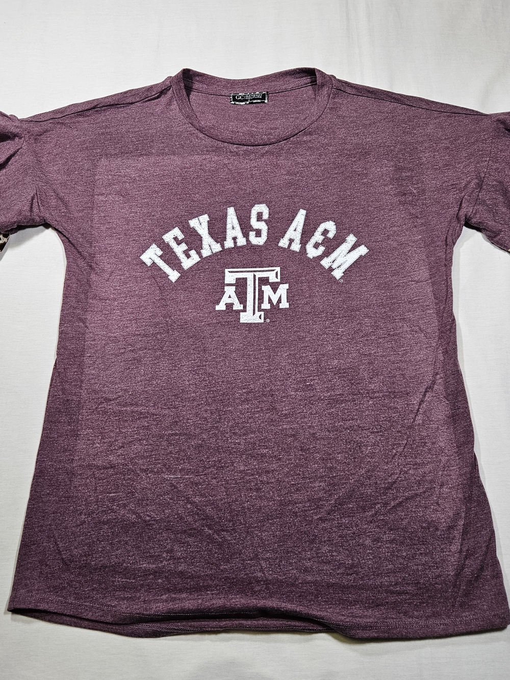Texas A&M Aggies Gameday Couture Leopard Ruffle Sleeve Top Heather Maroon Small